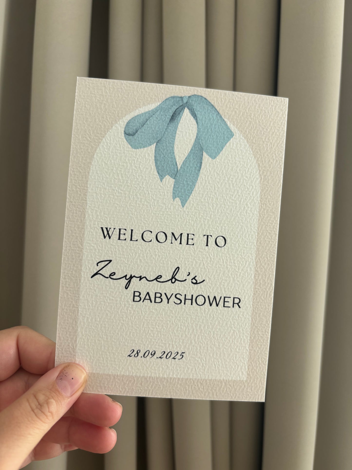 Babyshower Tafelkaarten| strikje