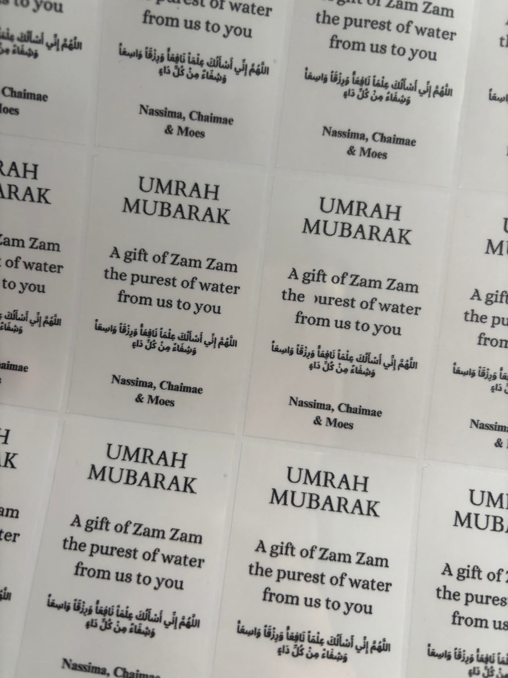 Transparante stickers | Umrah Mubarak