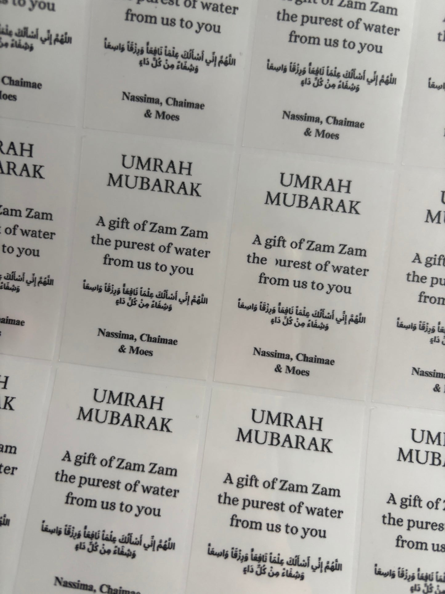 Transparante stickers | Umrah Mubarak