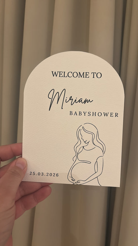 Welcome babyshower tafelkaart