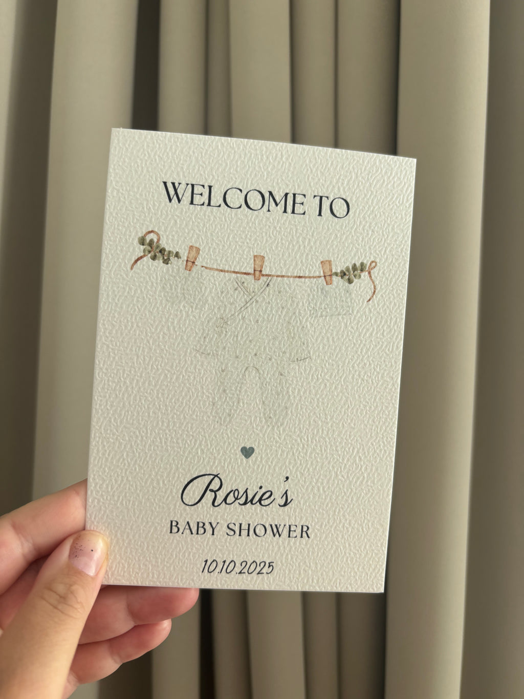 Babyshower Tafelkaart | romper