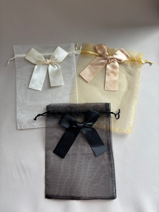Zakjes met strik | Beige
