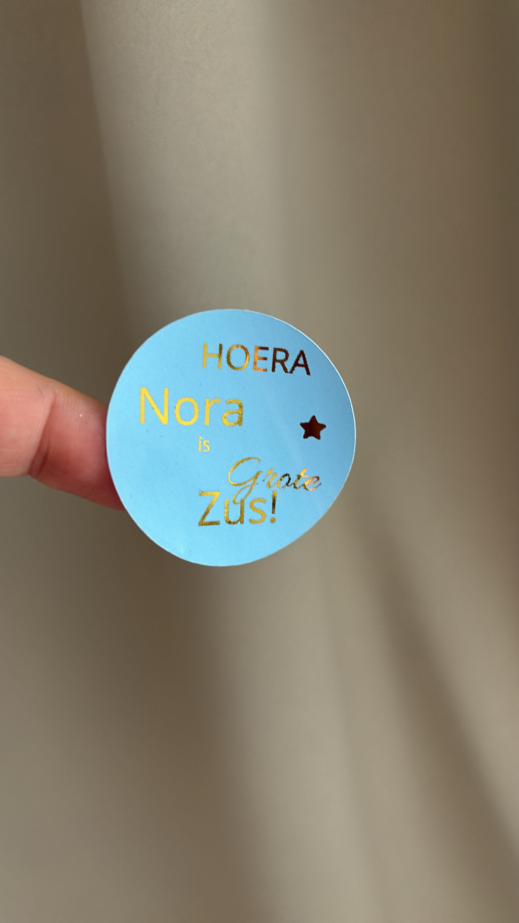 Hoera grote broer/zus || goudfolie