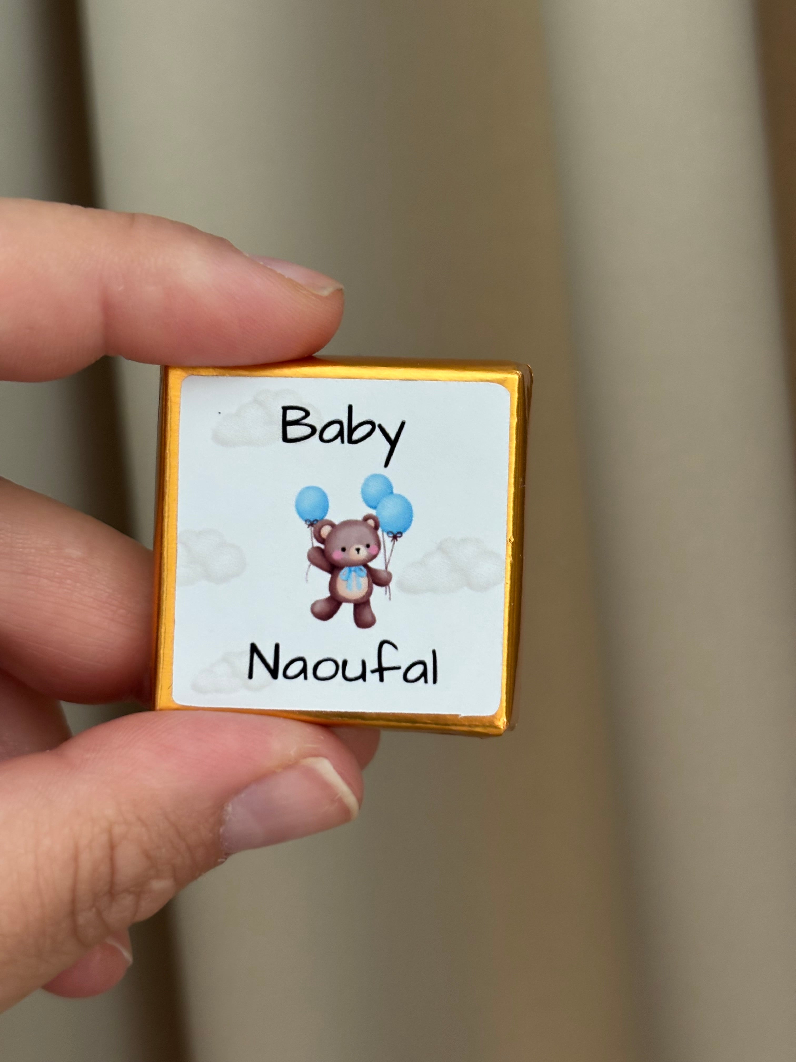 Welcome baby chocolade