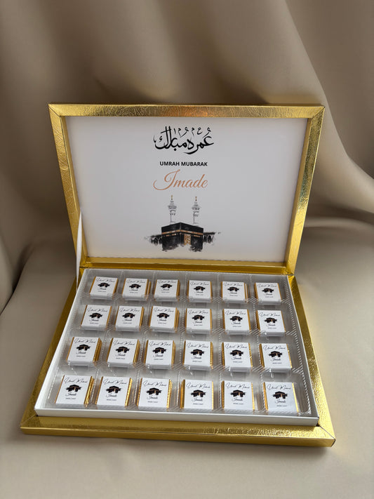 Umrah & Hadj Mubarak Chocoladebox | met inhoud & ontwerp