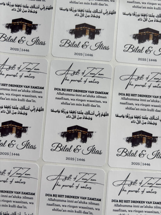 A gift of zamzam stickers