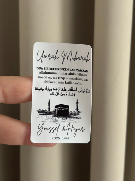 Umrah Mubarak zwart/wit|zamzam stickers