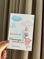 Babyshower Tafelkaart | beertje