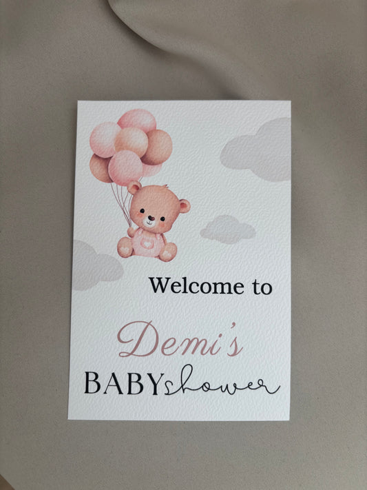 Babyshower Tafelkaart | beer