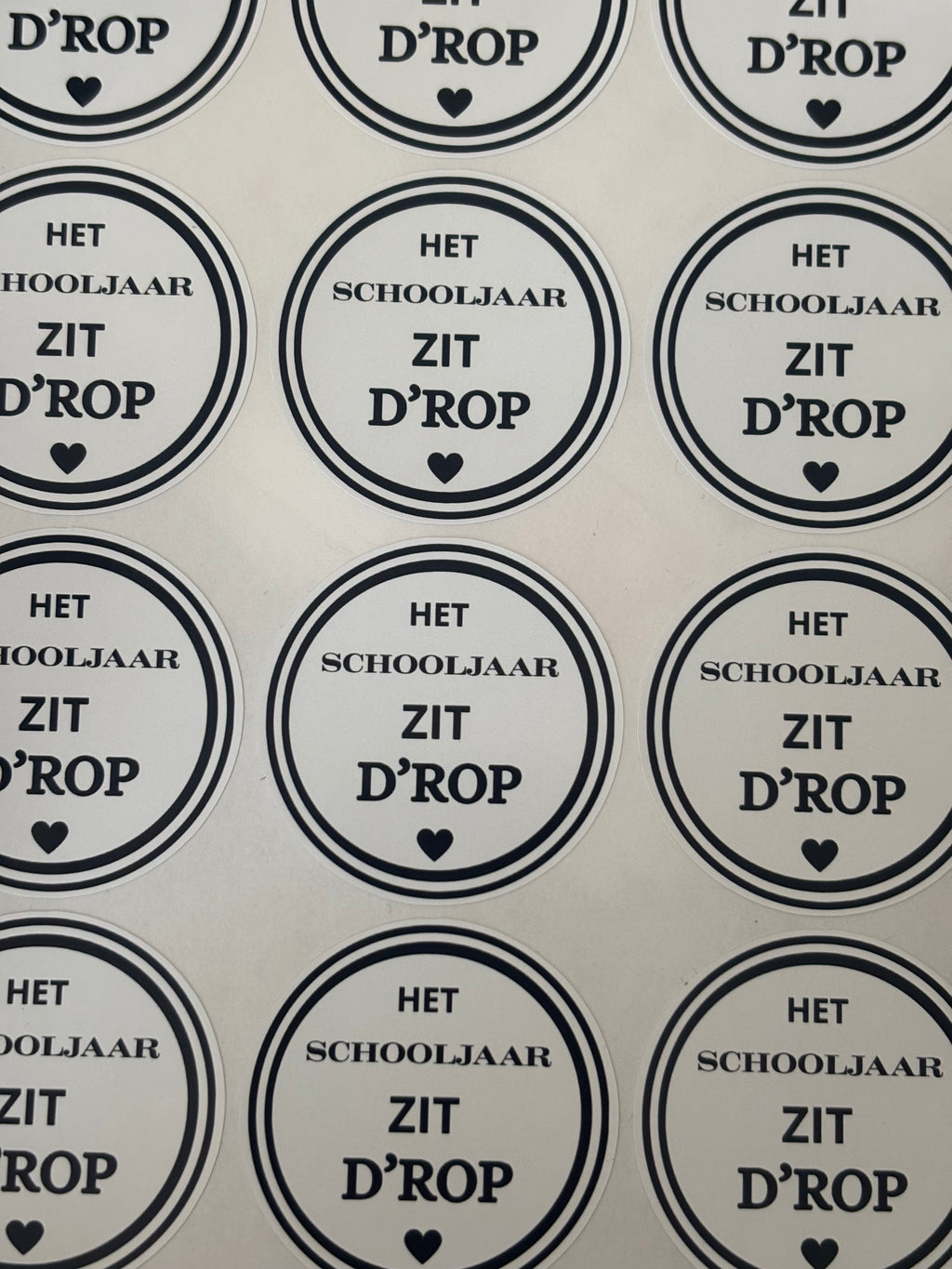 Het schooljaar zit D’ROP stickers