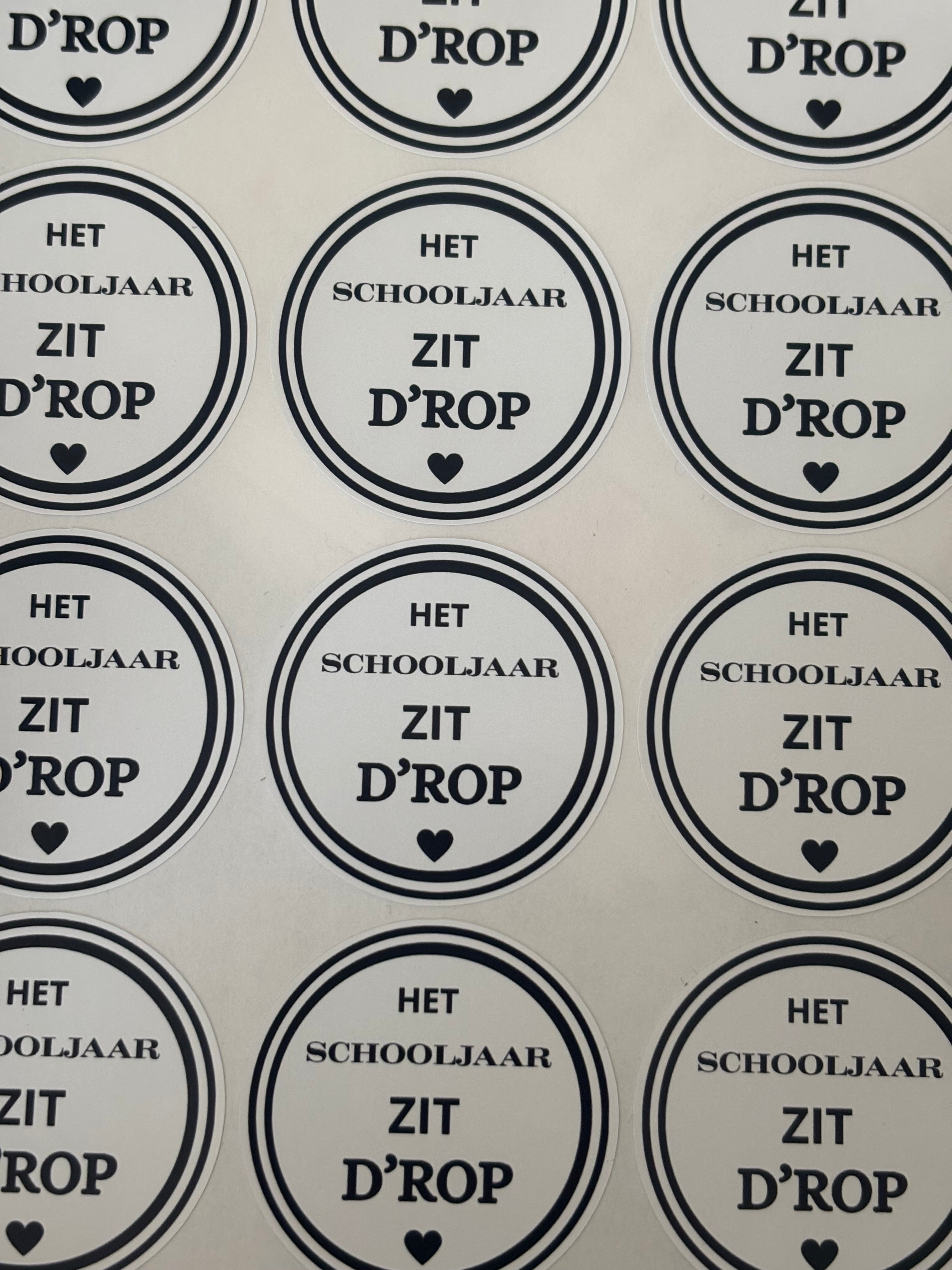 Het schooljaar zit D’ROP stickers