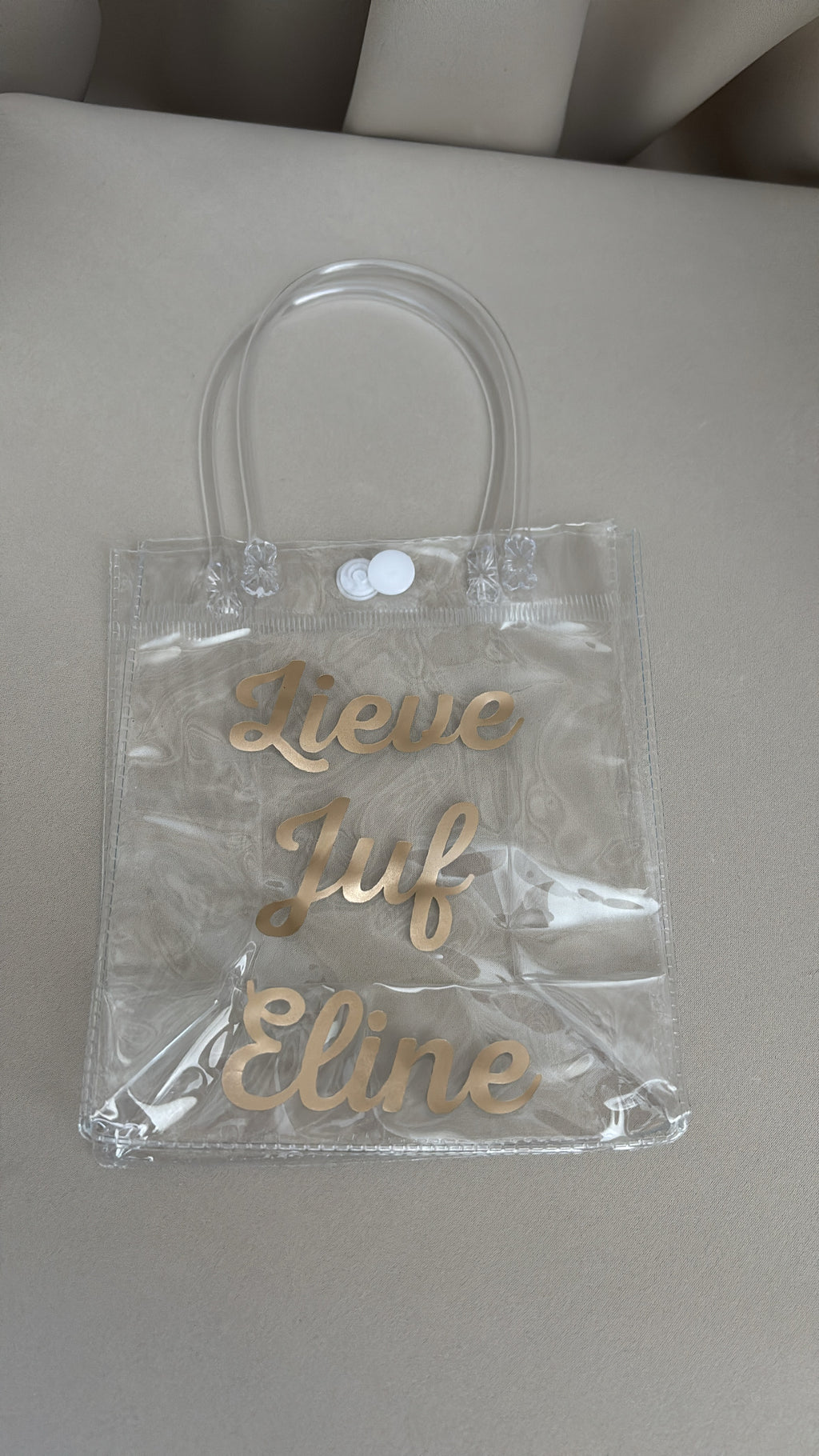 Bedankt juf/meester transparante tasjes