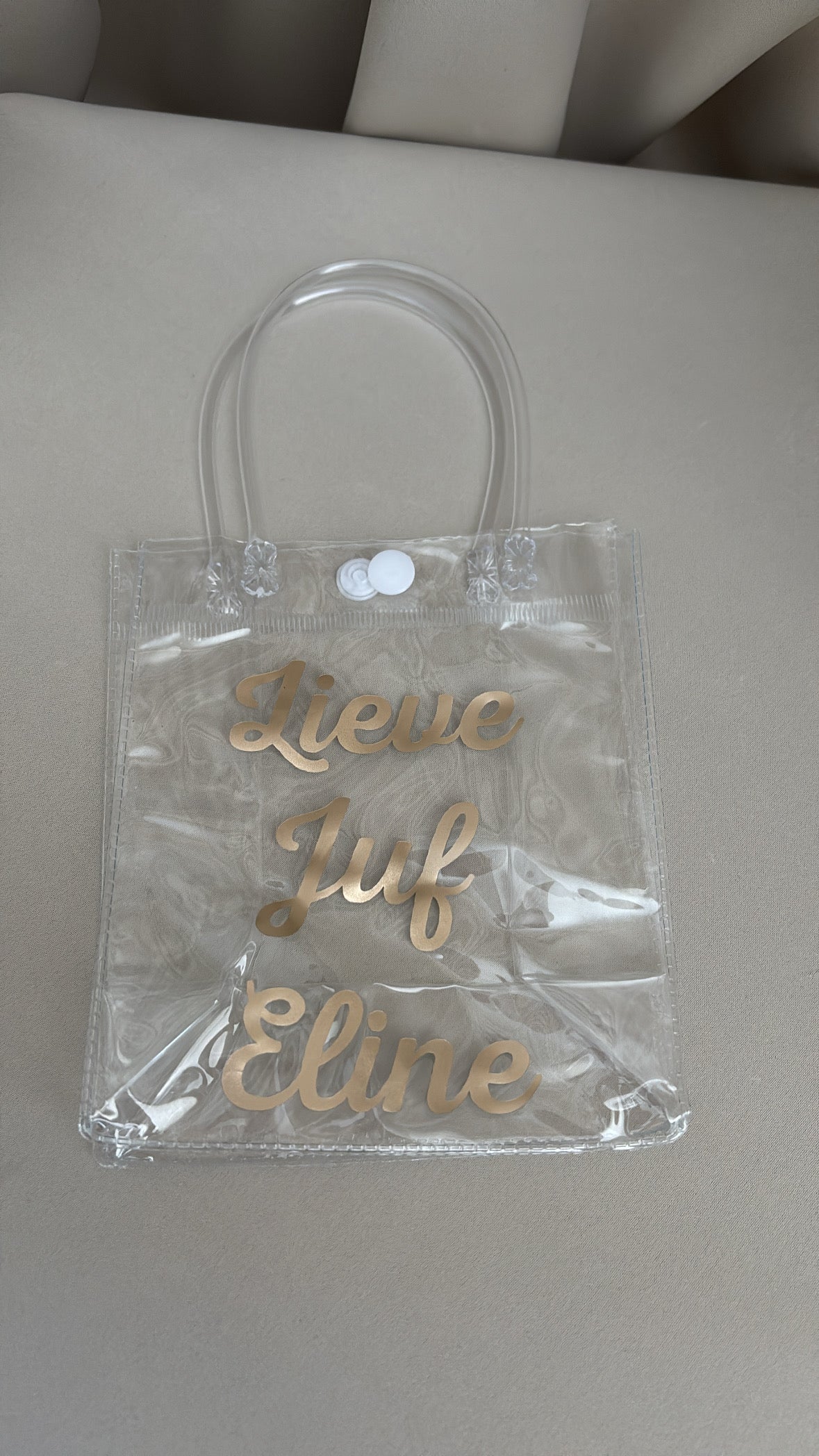 Bedankt juf/meester transparante tasjes