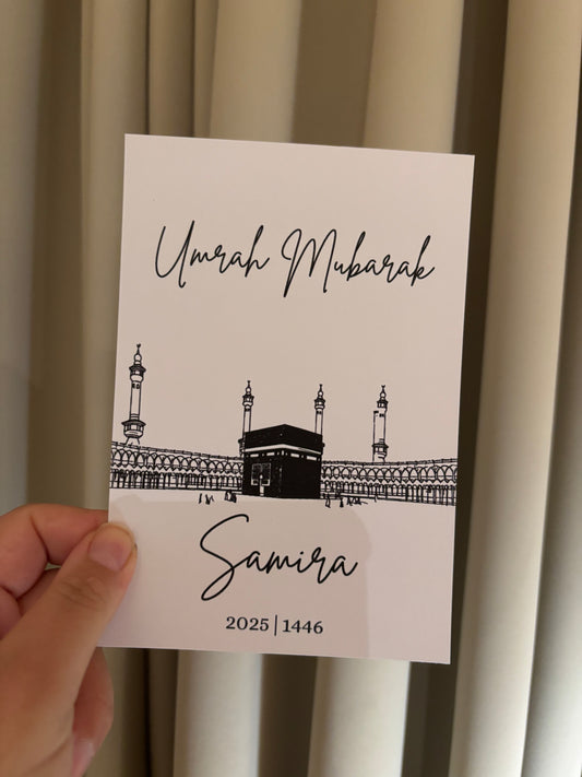 Umrah of Hadj Mubarak tafelkaart
