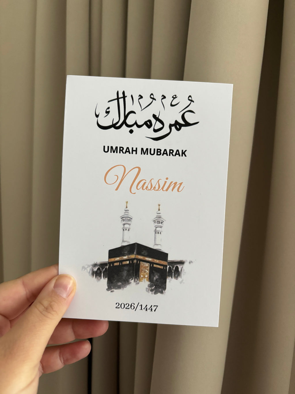Umrah Mubarak Tafelkaart