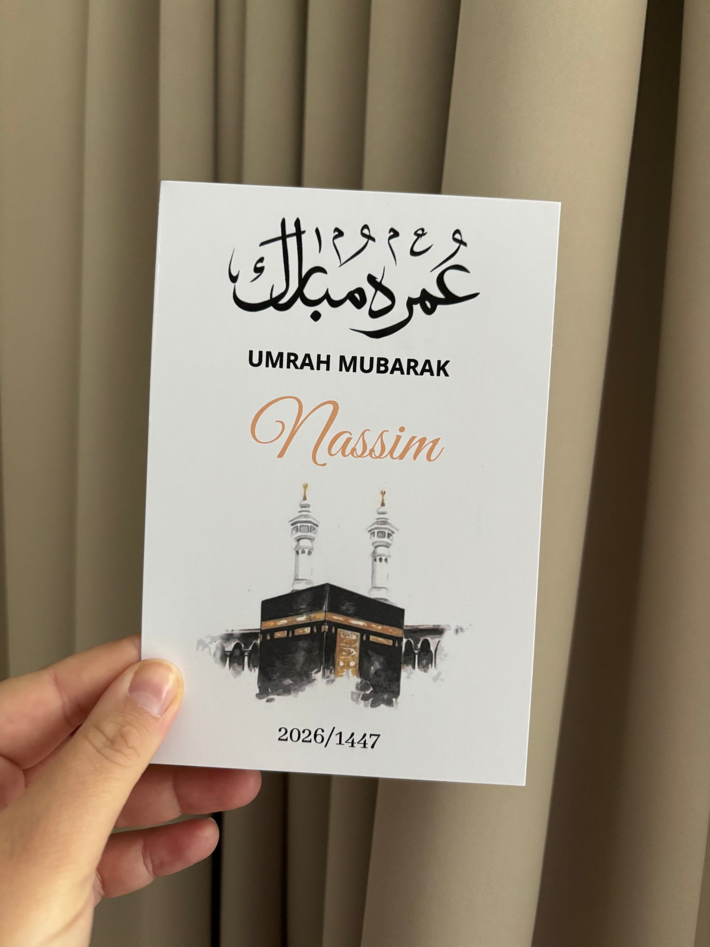 Umrah Mubarak Tafelkaart