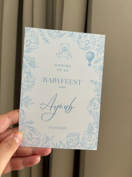 Marhba babyshower Tafelkaart