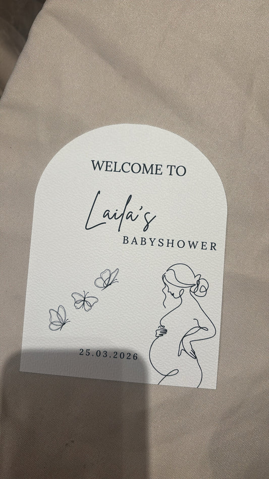 Welcome babyshower tafelkaart