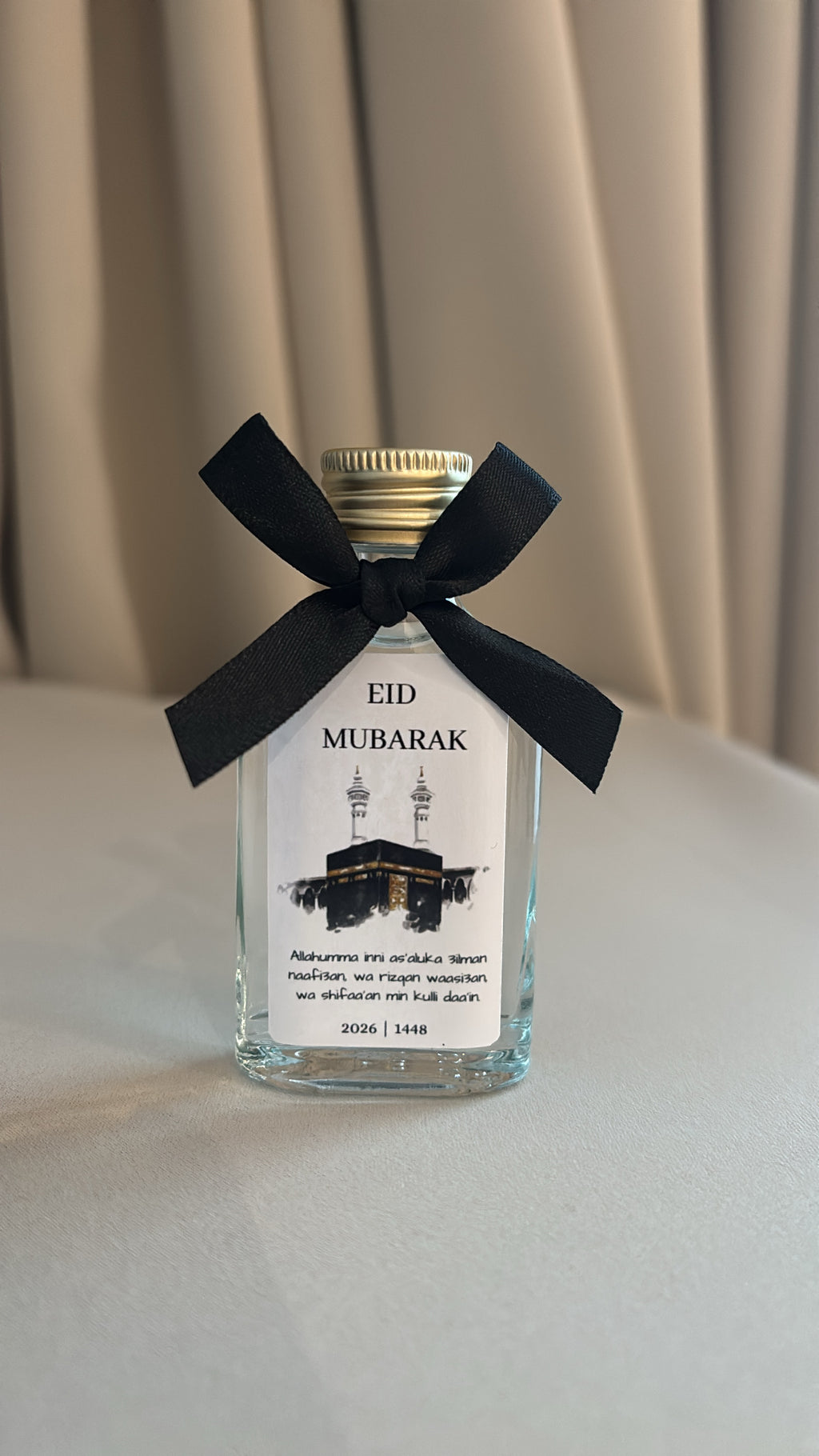 Eid Mubarak zamzam flesje met Dua