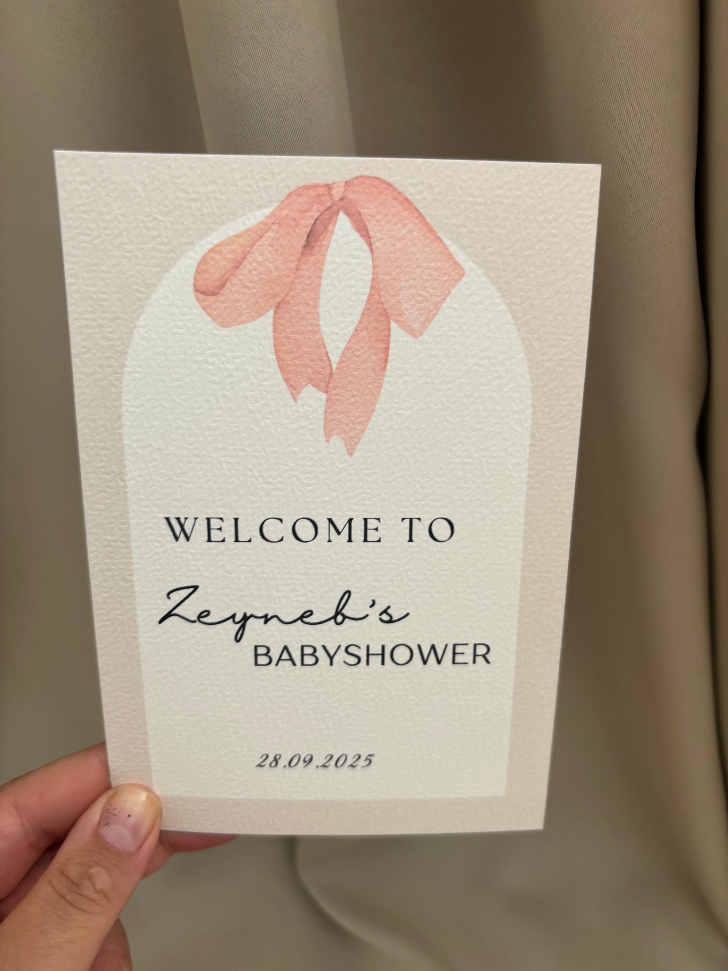 Babyshower Tafelkaarten| strikje