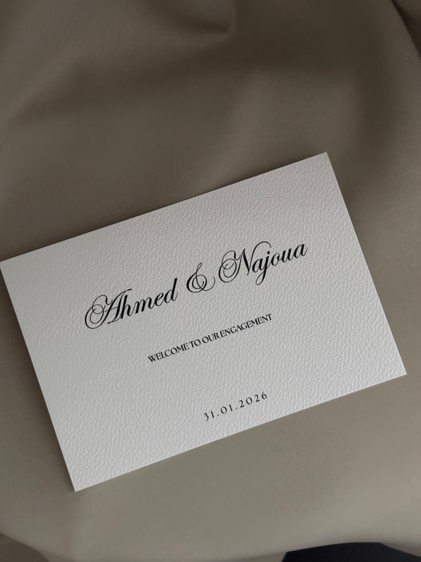 Tafelkaart verloving | liggend