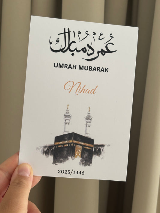 Umrah Mubarak Tafelkaart