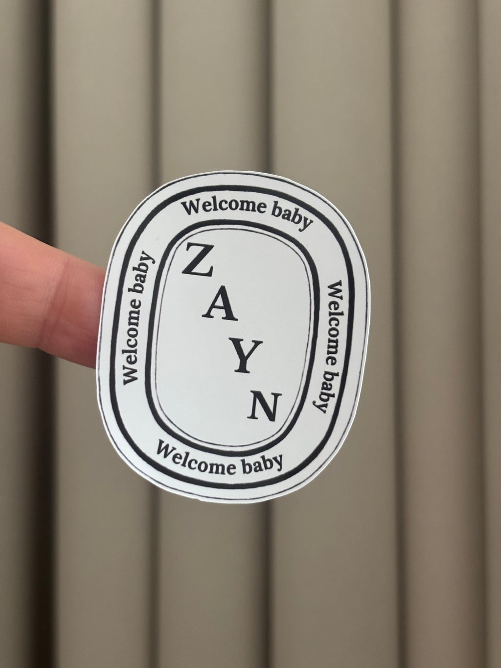 Welcome baby stickers