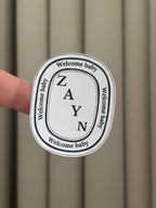 Welcome baby stickers