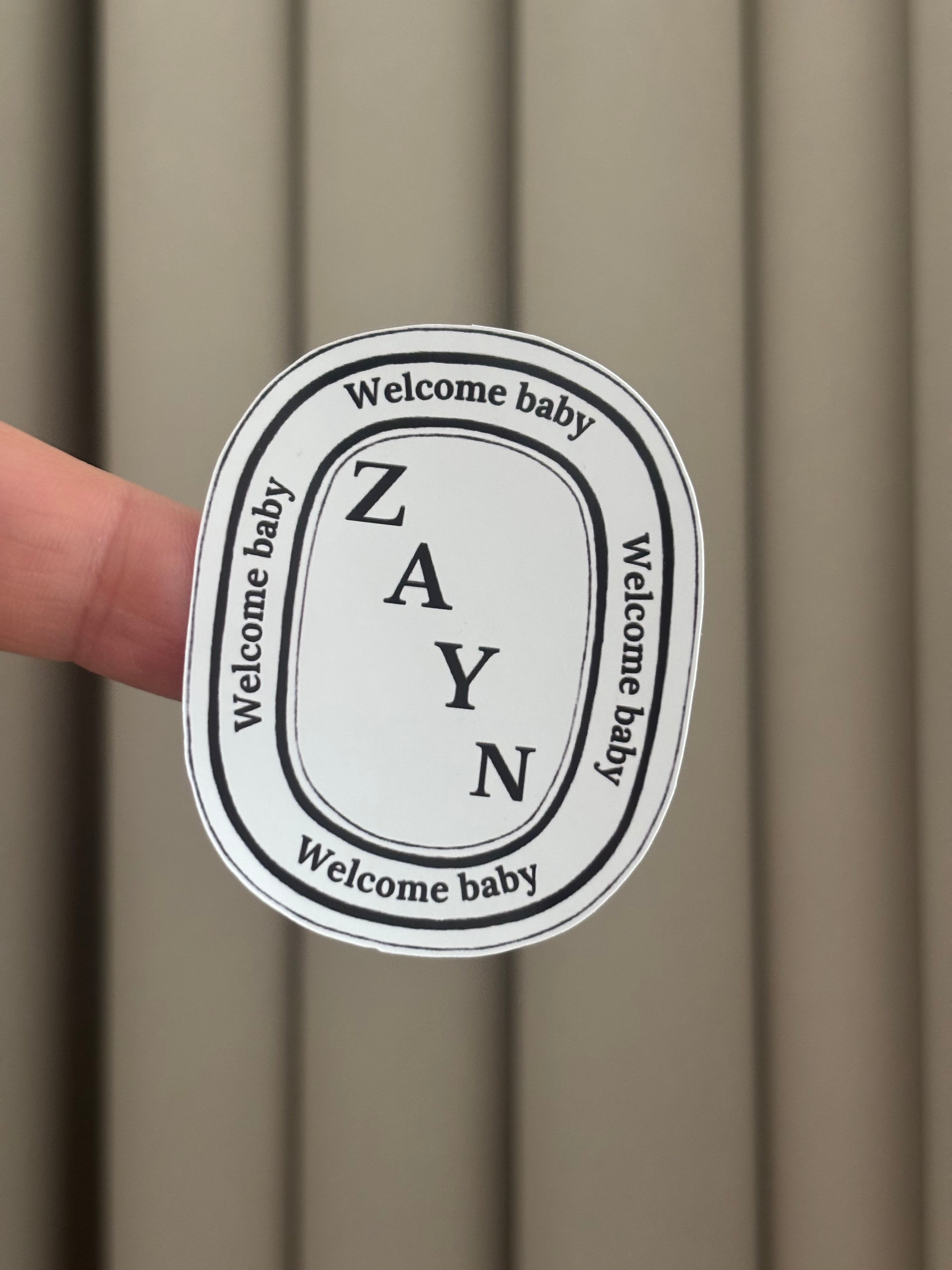 Welcome baby stickers