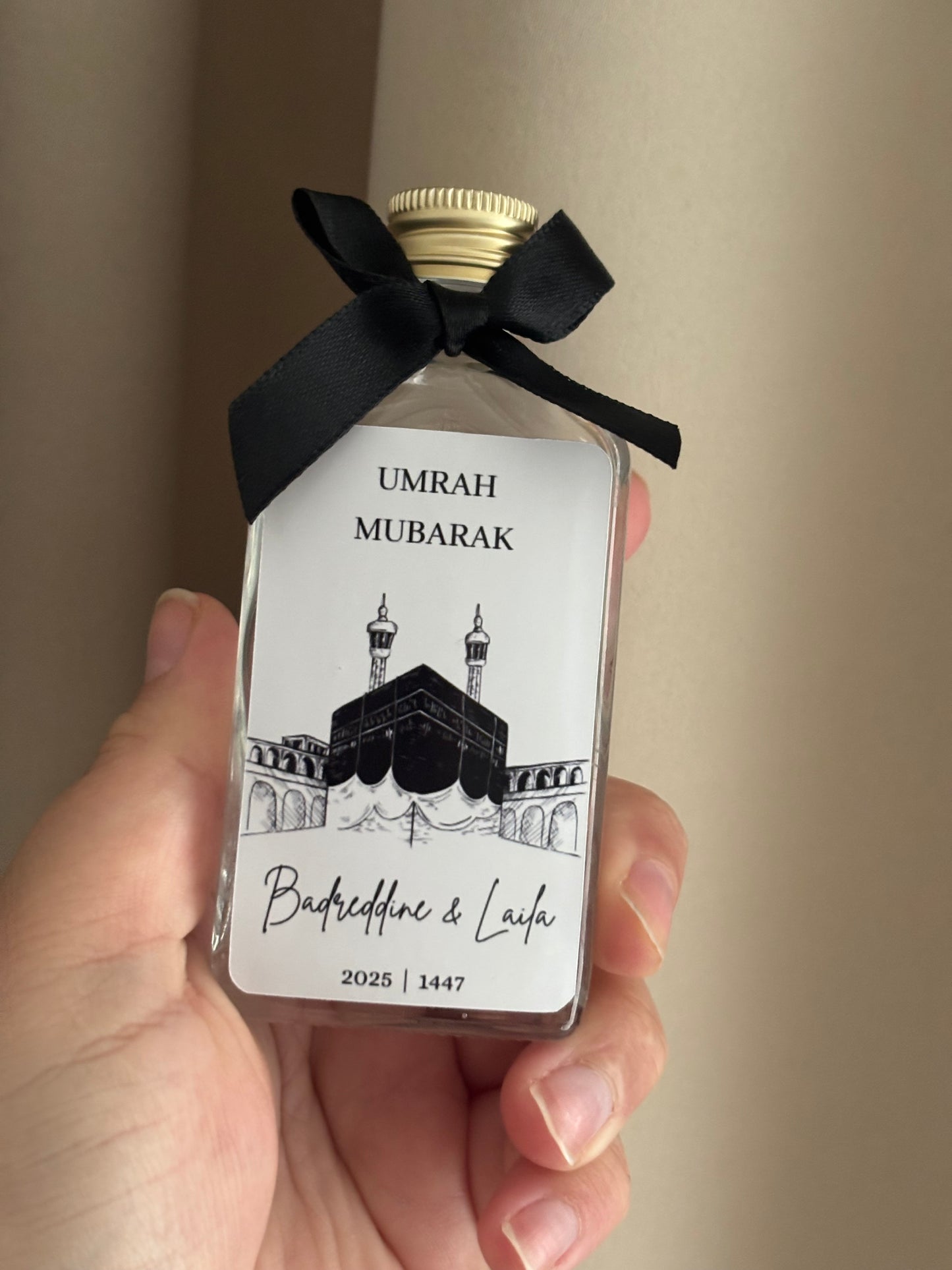 Umrah Mubarak | zwart/wit flesje