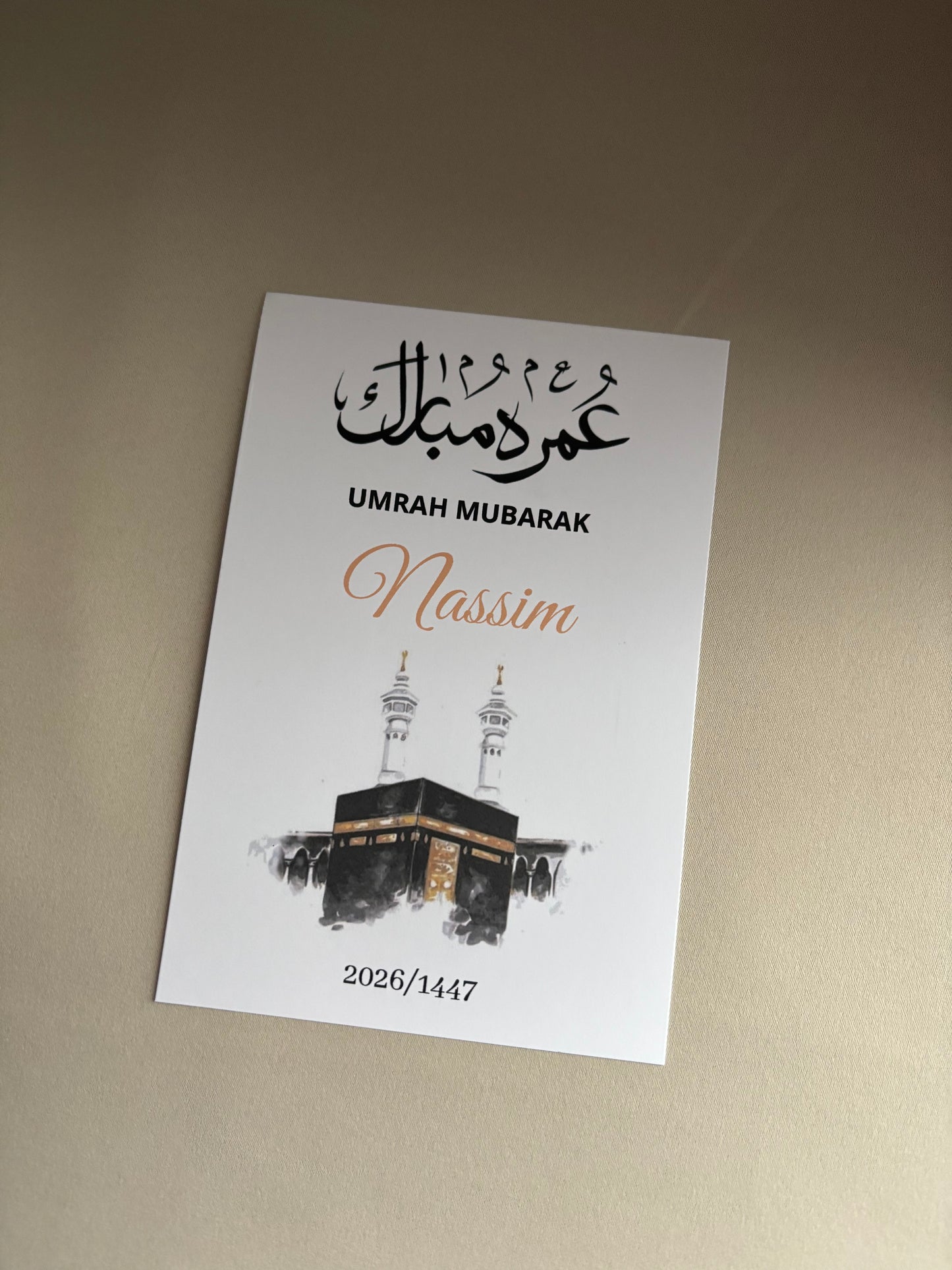 Umrah Mubarak Tafelkaart