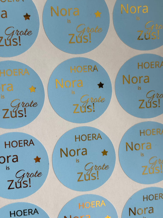 Hoera grote broer/zus || goudfolie