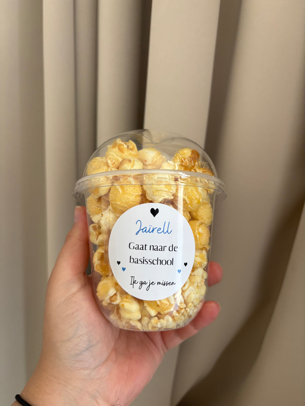 Popcorn Traktatiebeker | gaat naar de basisschool