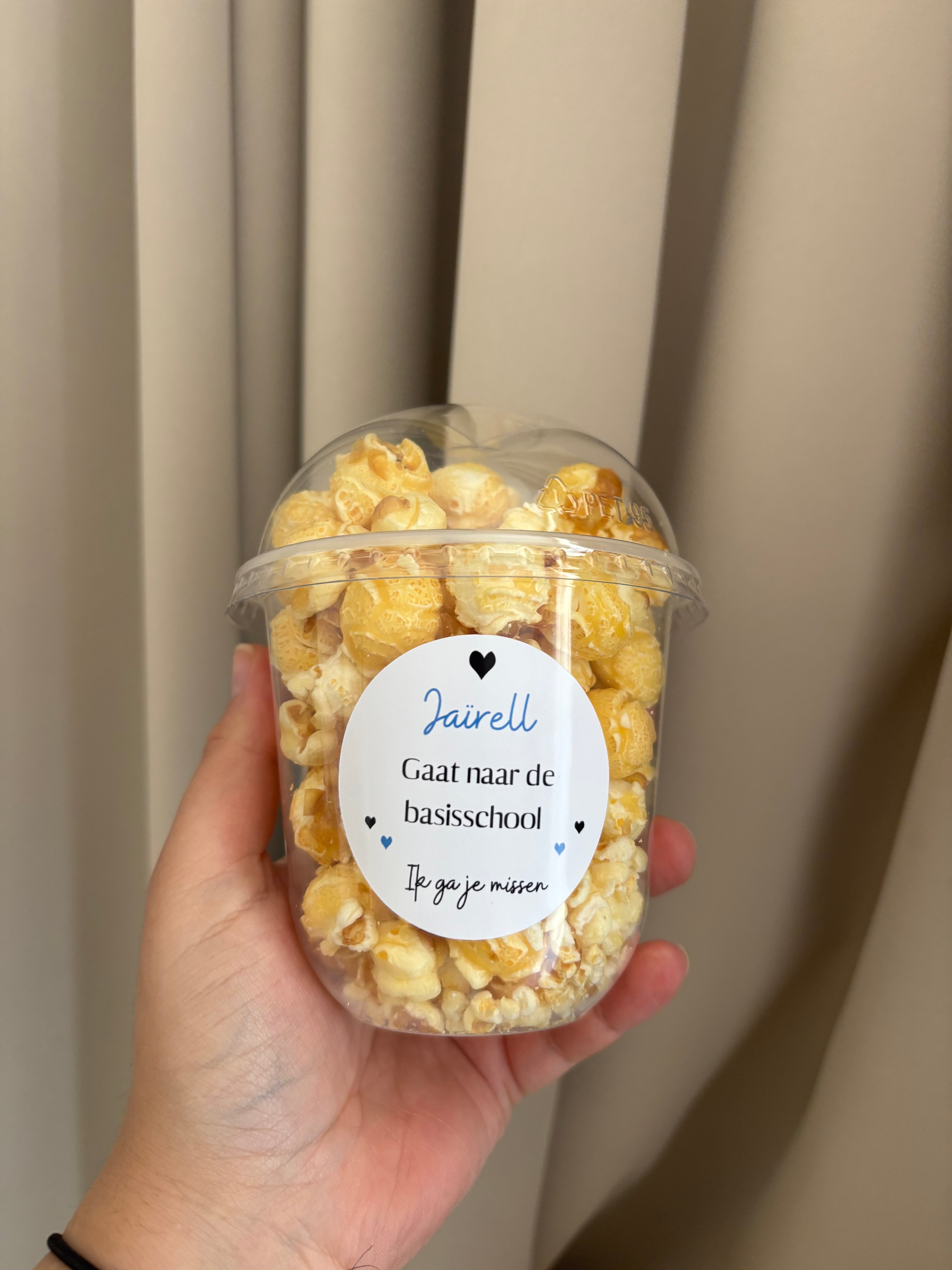 Popcorn Traktatiebeker | gaat naar de basisschool