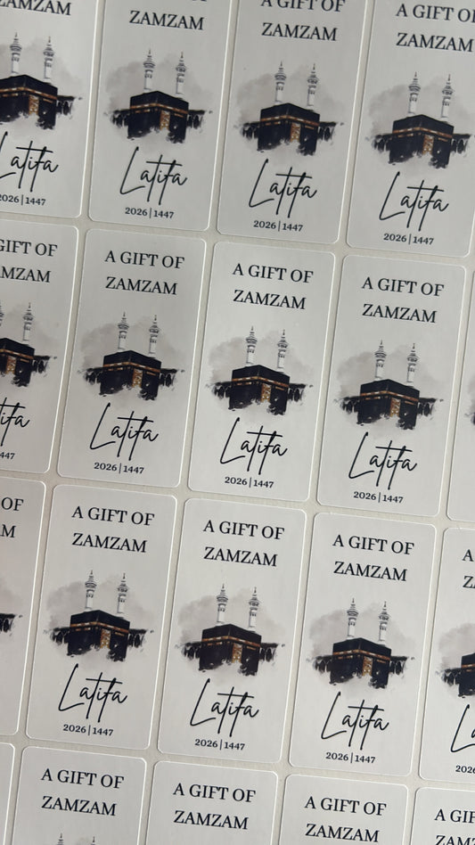 A gift of zamzam stickers