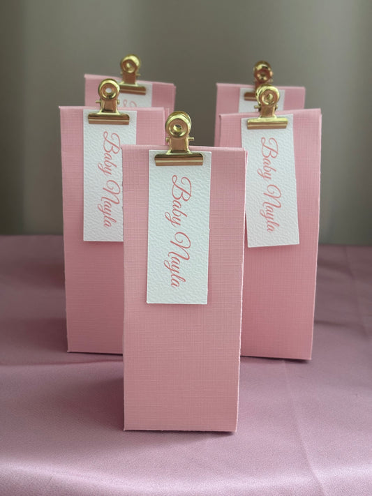 Babyshower bedankje | hoog doosje | verschillende kleuren
