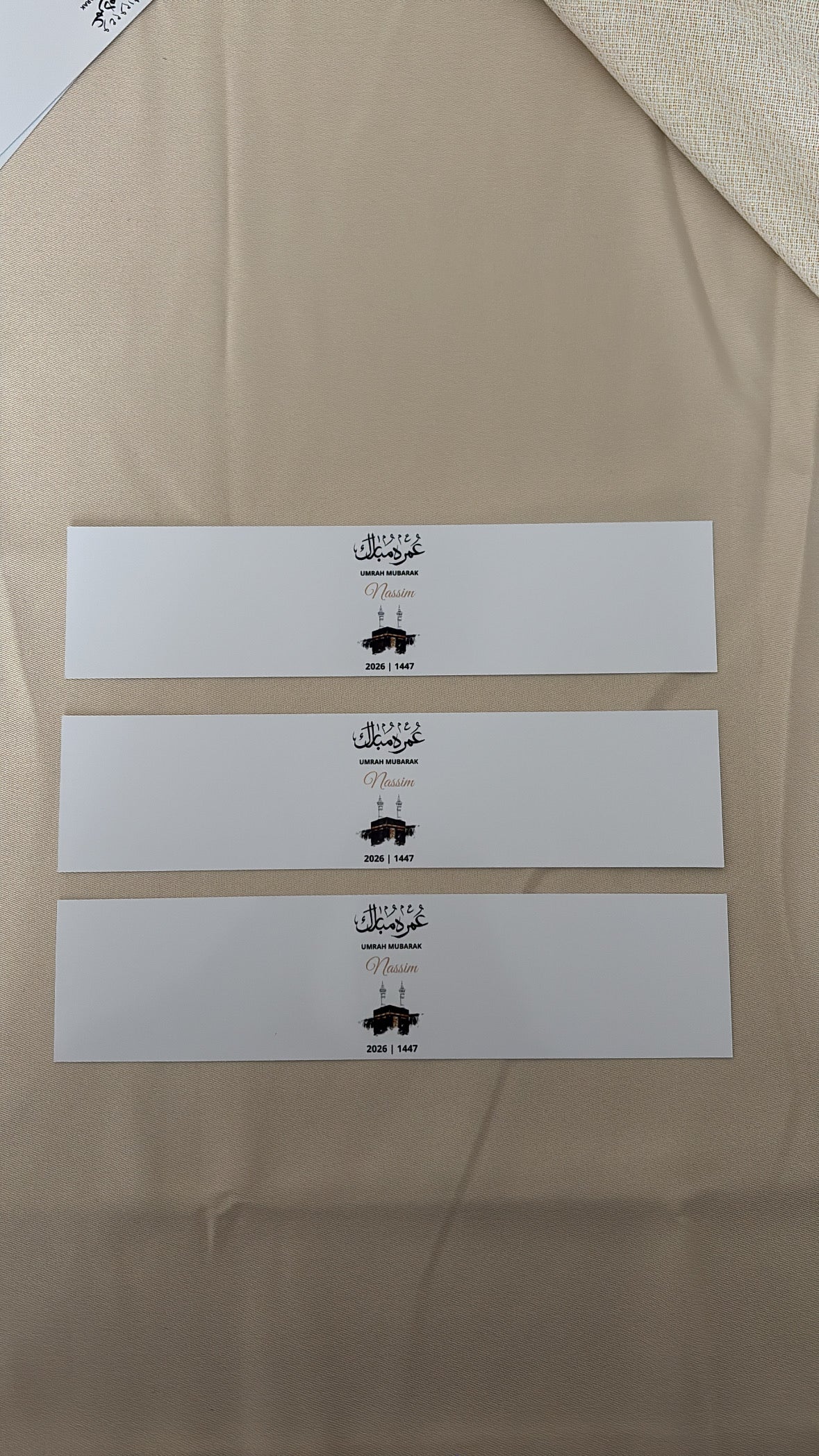 Flessenetiket | Umrah & Hadj Mubarak