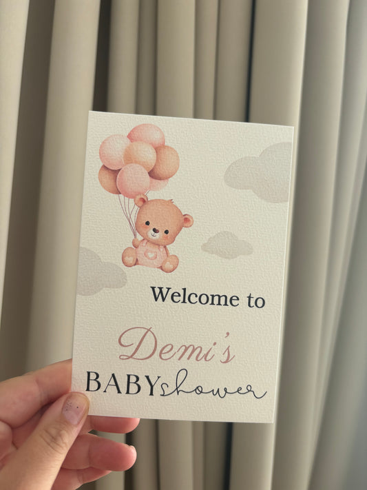 Babyshower Tafelkaart | beer