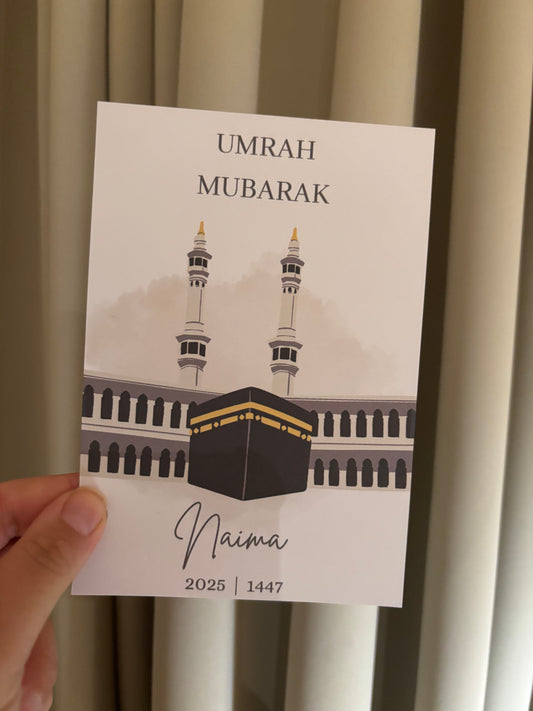Umrah / Hadj Mubarak tafelkaart