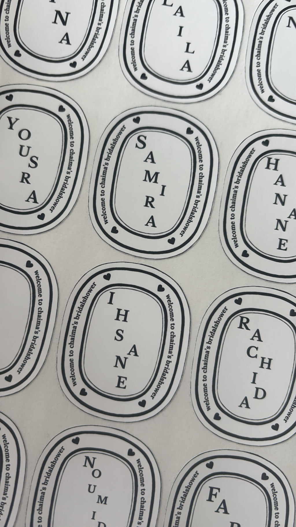 Gepersonaliseerde Diptyque-stijl stickers