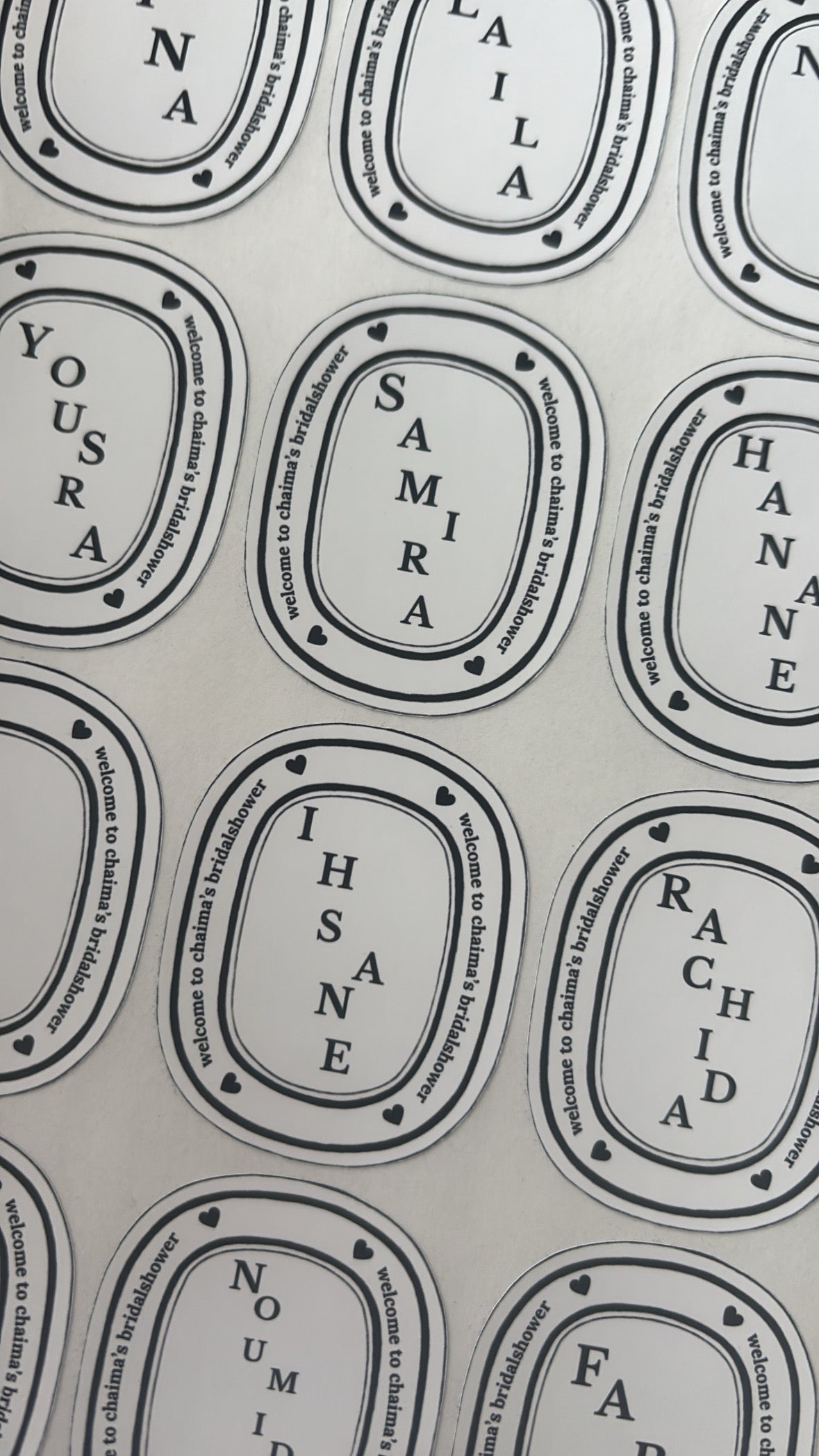 Gepersonaliseerde Diptyque-stijl stickers