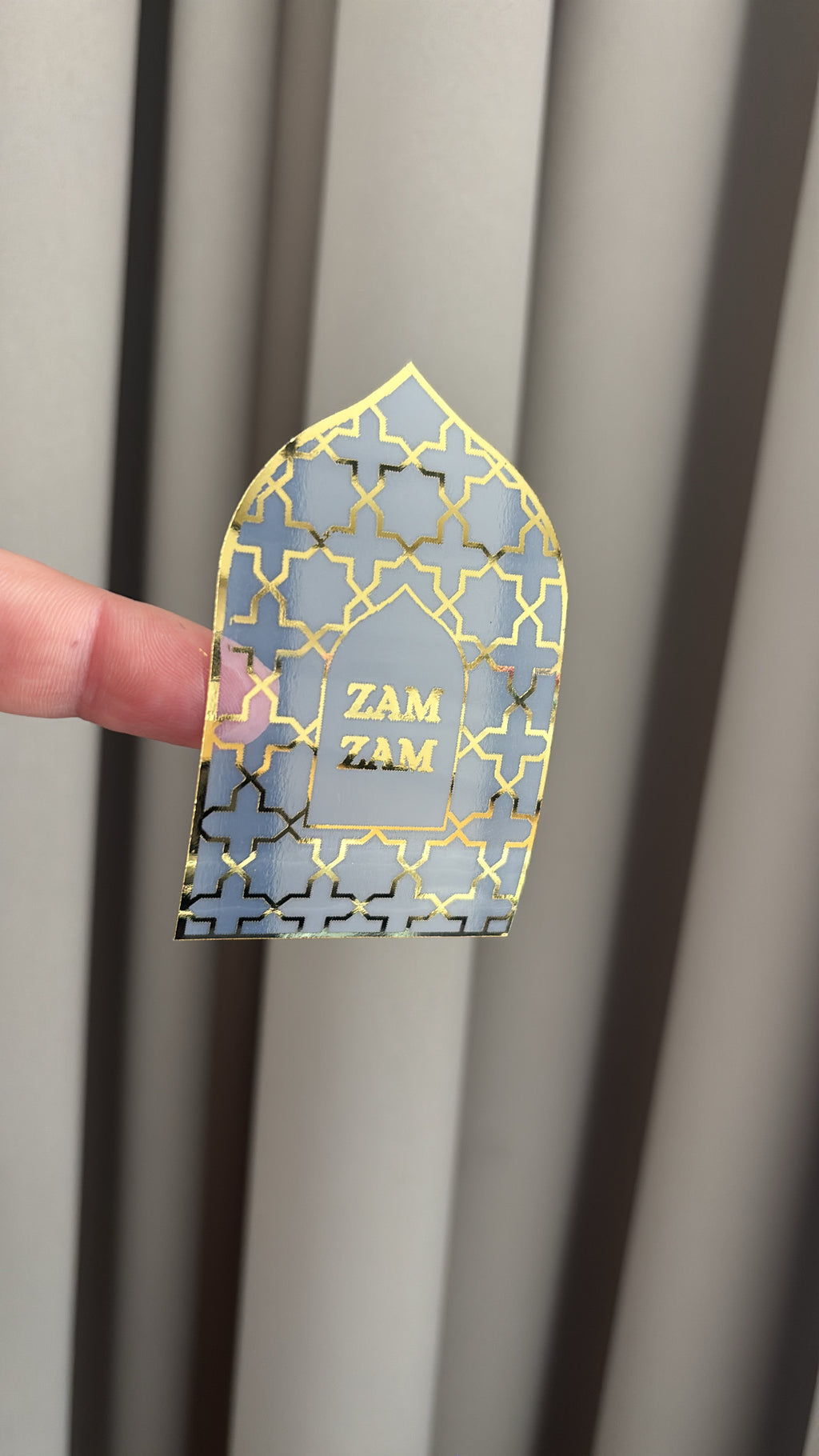 Zamzam stickers goud | semi transparant