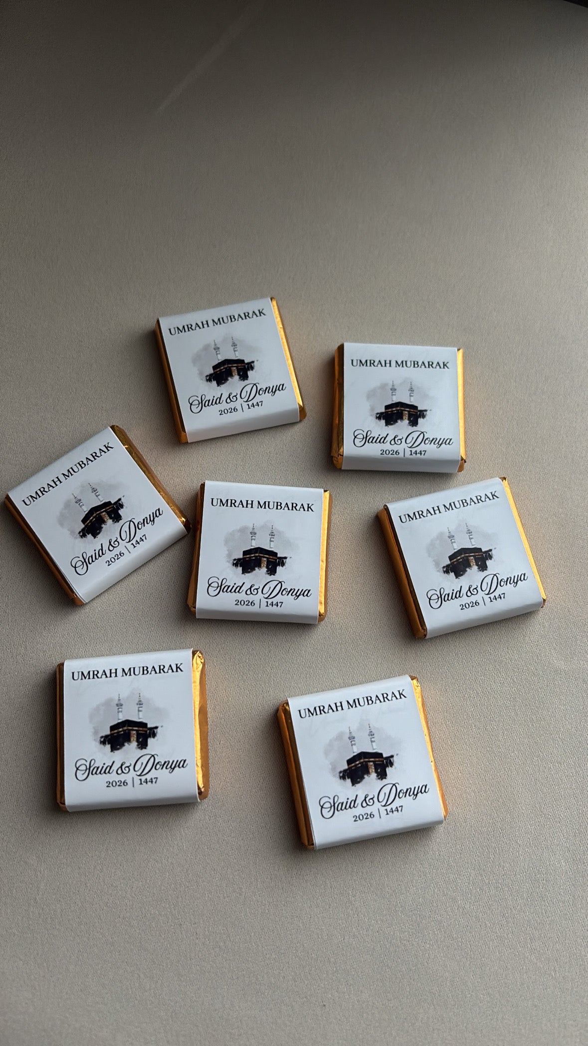 Umrah Mubarak mini chocolade