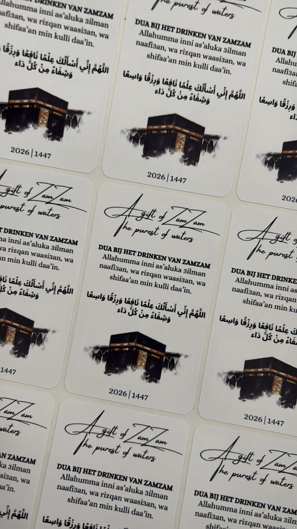 A gift of zamzam stickers