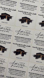 A gift of zamzam stickers