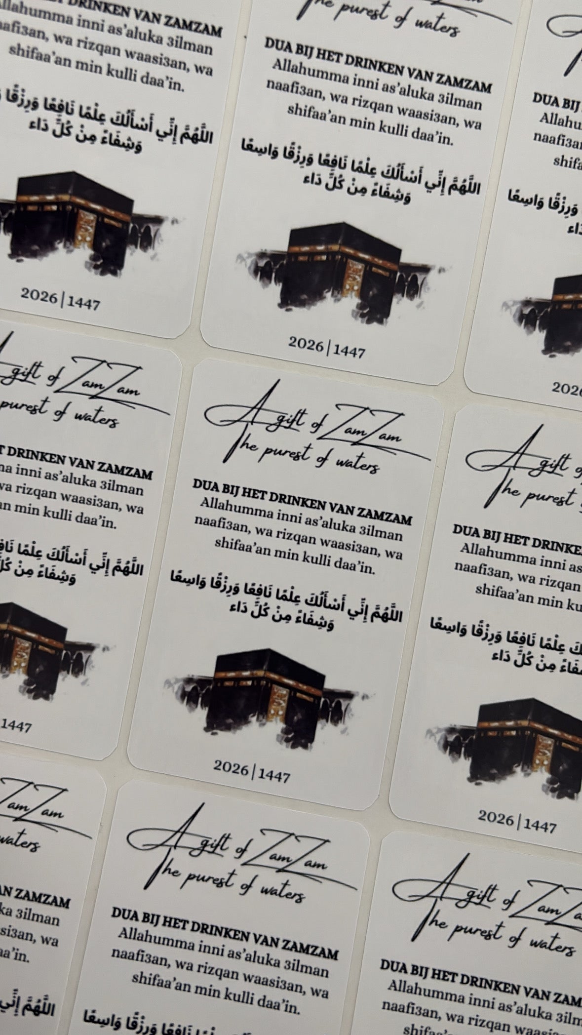 A gift of zamzam stickers