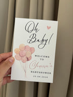 Babyshower Tafelkaart | Oh baby!