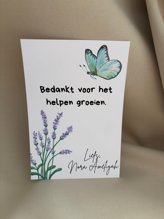 Bedank voor het helpen groeien | leerkrachten