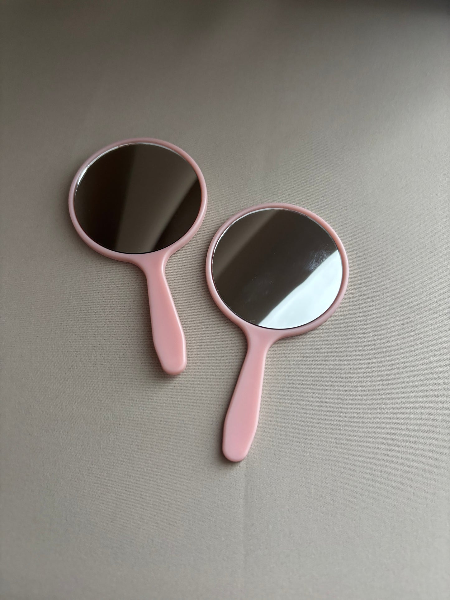 Mini handspiegel roze | blanco