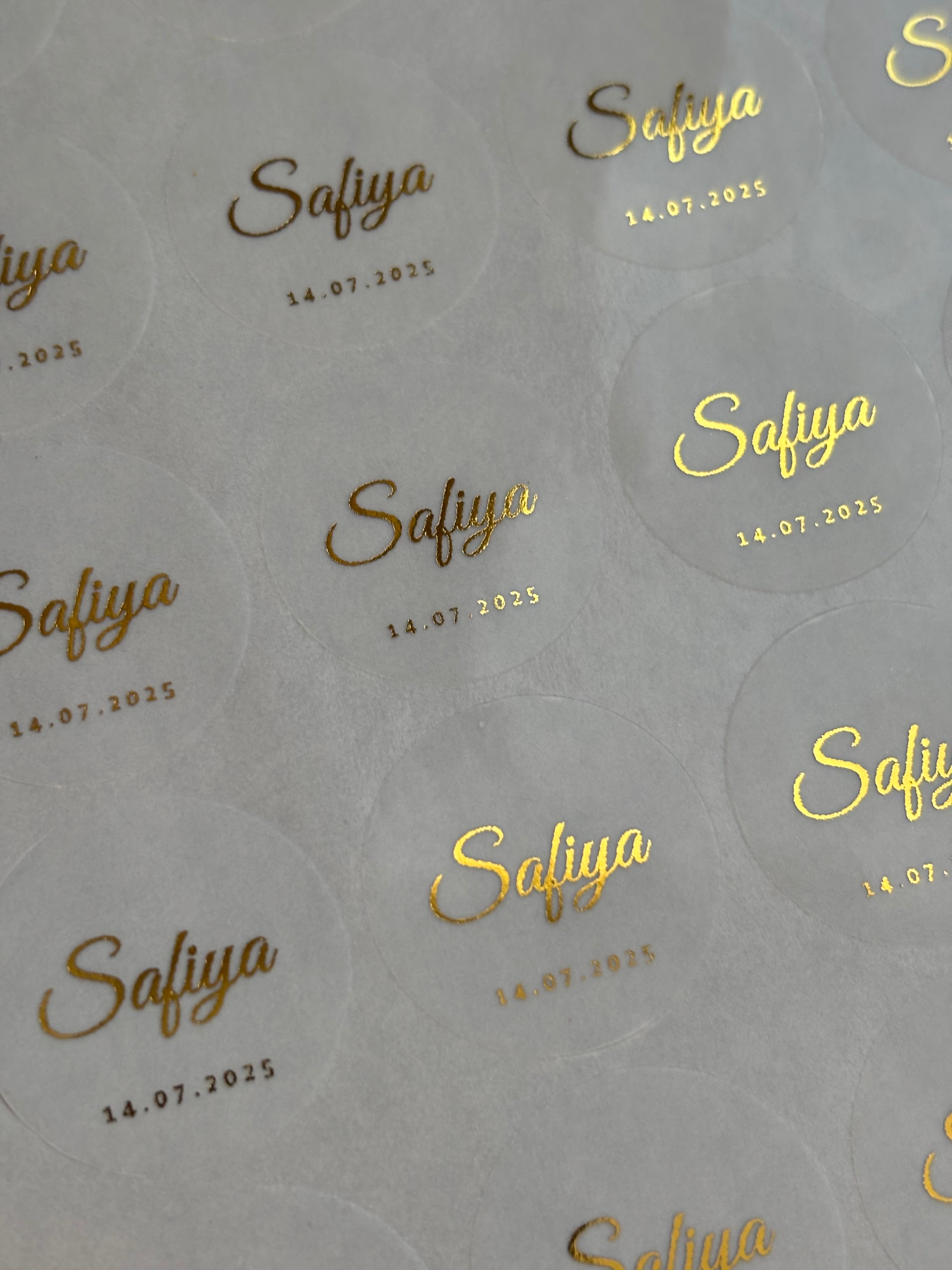 Goudfolie stickers